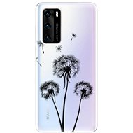 iSaprio Three Dandelions - Black for Huawei P40 - Phone Cover
