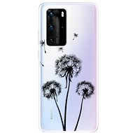 iSaprio Three Dandelions - Black for Huawei P40 Pro - Phone Cover