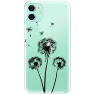 iSaprio Three Dandelions - Black for iPhone 11 - Phone Cover