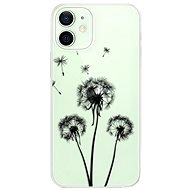 iSaprio Three Dandelions - Black for iPhone 12 - Phone Cover