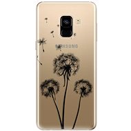 iSaprio Three Dandelions - Black for Samsung Galaxy A8 2018 - Phone Cover