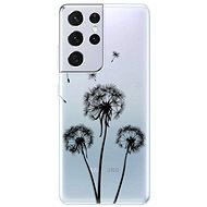 iSaprio Three Dandelions - Black for Samsung Galaxy S21 Ultra - Phone Cover