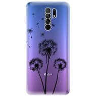 iSaprio Three Dandelions - Black for Xiaomi Redmi 9 - Phone Cover