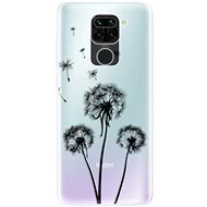 iSaprio Three Dandelions - Black for Xiaomi Redmi Note 9 - Phone Cover