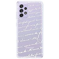 iSaprio Handwriting 01 - White for Samsung Galaxy A52 - Phone Cover