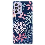 iSaprio Leaves on Blue for Samsung Galaxy A52 - Phone Cover