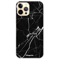 iSaprio Black Marble for iPhone 12 Pro - Phone Cover
