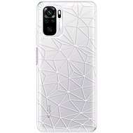 iSaprio Abstract Triangles 03 - white for Xiaomi Redmi Note 10 / Note 10S - Phone Cover