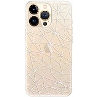 iSaprio Abstract Triangles 03 - white for iPhone 13 Pro - Phone Cover