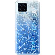 iSaprio Abstract Triangles 03 - white for Realme 8 / 8 Pro - Phone Cover