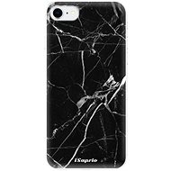 iSaprio Black Marble for iPhone SE 2020 - Phone Cover