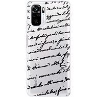 iSaprio Handwriting 01 - black for Xiaomi Redmi Note 10 / Note 10S - Phone Cover