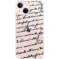 iSaprio Handwriting 01 - black for iPhone 13 mini - Phone Cover