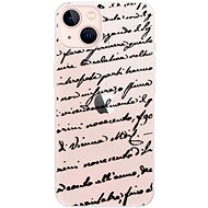 iSaprio Handwriting 01 - black for iPhone 13 - Phone Cover