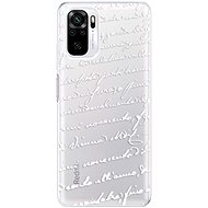 iSaprio Handwriting 01 - white for Xiaomi Redmi Note 10 / Note 10S - Phone Cover