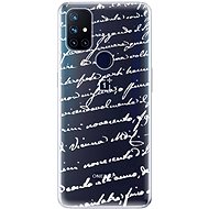iSaprio Handwriting 01 - white for OnePlus Nord N10 5G - Phone Cover