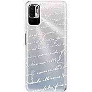 iSaprio Handwriting 01 - white for Xiaomi Redmi Note 10 5G - Phone Cover
