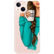 iSaprio My Coffe and Brunette Girl for iPhone 13 - Phone Cover