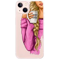 iSaprio My Coffe and Blond Girl for iPhone 13 - Phone Cover