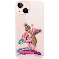 iSaprio Kissing Mom - Blond and Girl for iPhone 13 mini - Phone Cover