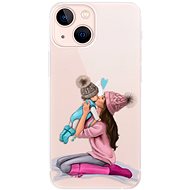 iSaprio Kissing Mom - Brunette and Boy for iPhone 13 mini - Phone Cover