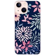 iSaprio Leaves on Blue for iPhone 13 mini - Phone Cover