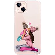 iSaprio Kissing Mom - Brunette and Girl for iPhone 13 - Phone Cover