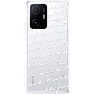 iSaprio Handwriting 01 pro white for Xiaomi 11T / 11T Pro - Phone Cover