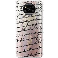 iSaprio Handwriting 01 pro black for Xiaomi Poco X3 Pro / X3 NFC - Phone Cover