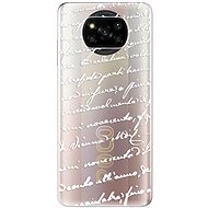 iSaprio Handwriting 01 pro white for Xiaomi Poco X3 Pro / X3 NFC - Phone Cover