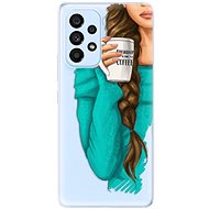 iSaprio My Coffe and Brunette Girl for Samsung Galaxy A53 5G - Phone Cover