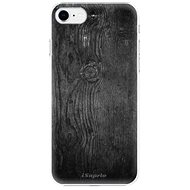 iSaprio Black Wood for iPhone SE 2020 - Phone Cover