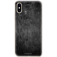 iSaprio Black Wood for iPhone XS - Phone Cover