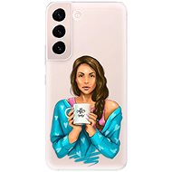 iSaprio Coffe Now - Brunette for Samsung Galaxy S22 5G - Phone Cover