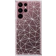 iSaprio Abstract Triangles 03 - white for Samsung Galaxy S22 Ultra 5G - Phone Cover