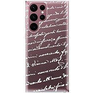 iSaprio Handwriting 01 - white for Samsung Galaxy S22 Ultra 5G - Phone Cover
