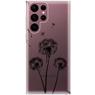 iSaprio Three Dandelions - black for Samsung Galaxy S22 Ultra 5G - Phone Cover