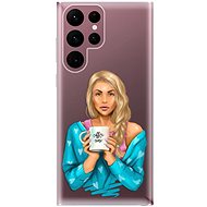 iSaprio Coffe Now - Blond for Samsung Galaxy S22 Ultra 5G - Phone Cover