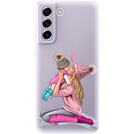 iSaprio Kissing Mom - Blond and Girl for Samsung Galaxy S21 FE 5G - Phone Cover