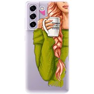 iSaprio My Coffe and Redhead Girl for Samsung Galaxy S21 FE 5G - Phone Cover