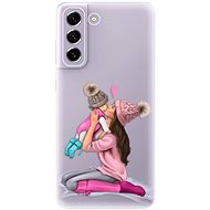 iSaprio Kissing Mom - Brunette and Girl for Samsung Galaxy S21 FE 5G - Phone Cover