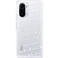 iSaprio Handwriting 01 - white for Xiaomi Poco F3 - Phone Cover