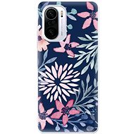 iSaprio Leaves on Blue for Xiaomi Poco F3 - Phone Cover