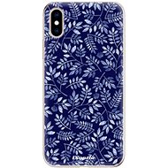 iSaprio Blue Leaves for iPhone XS - Phone Cover