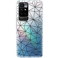 iSaprio Abstract Triangles 03 pro black for Xiaomi Redmi 10 - Phone Cover