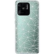iSaprio Abstract Triangles 03 pro white for Xiaomi Redmi 10C - Phone Cover