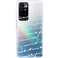 iSaprio Handwriting 01 pro white for Xiaomi Redmi 10 - Phone Cover