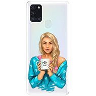 iSaprio Coffee Now - Blonde for Samsung Galaxy A21s - Phone Cover