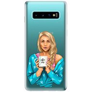 iSaprio Coffee Now - Blonde for Samsung Galaxy S10 - Phone Cover