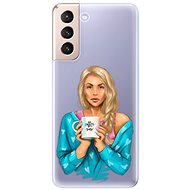 iSaprio Coffee Now - Blonde for Samsung Galaxy S21 - Phone Cover